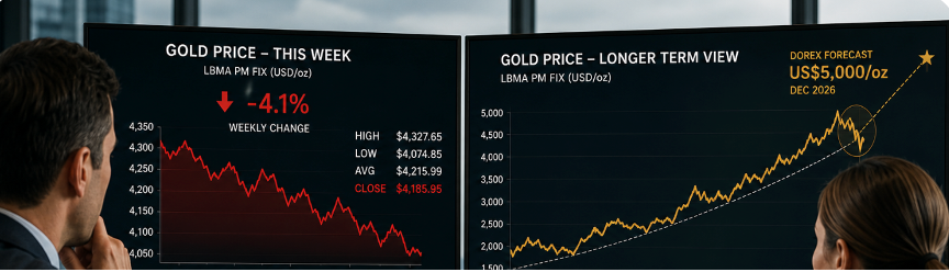 PRESS RELEASE: DOREX WEEKLY GOLD MARKET UPDATE – w/e 12.06.26: Weekly market angst is temporary. Long-term fundamentals remain intact.